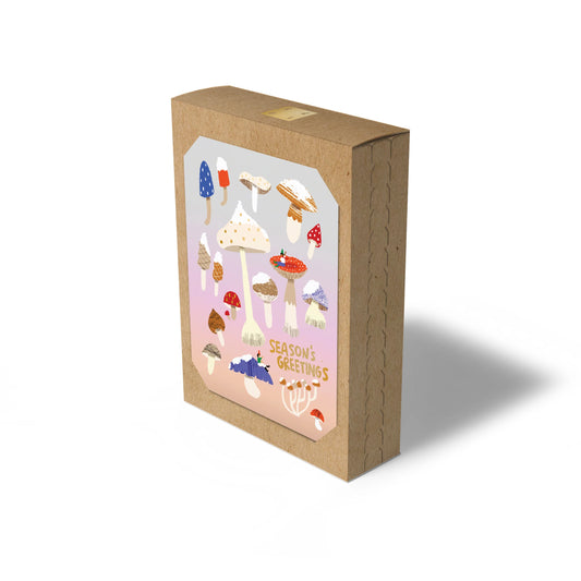 Shroomy Winter -  Box of Christmas Eight Cards