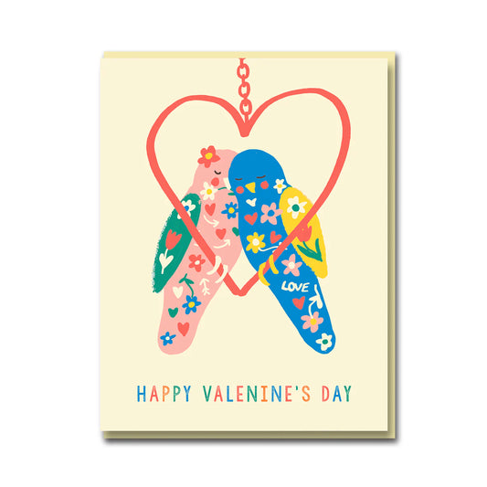 Valentines Love Birds Greetings Card