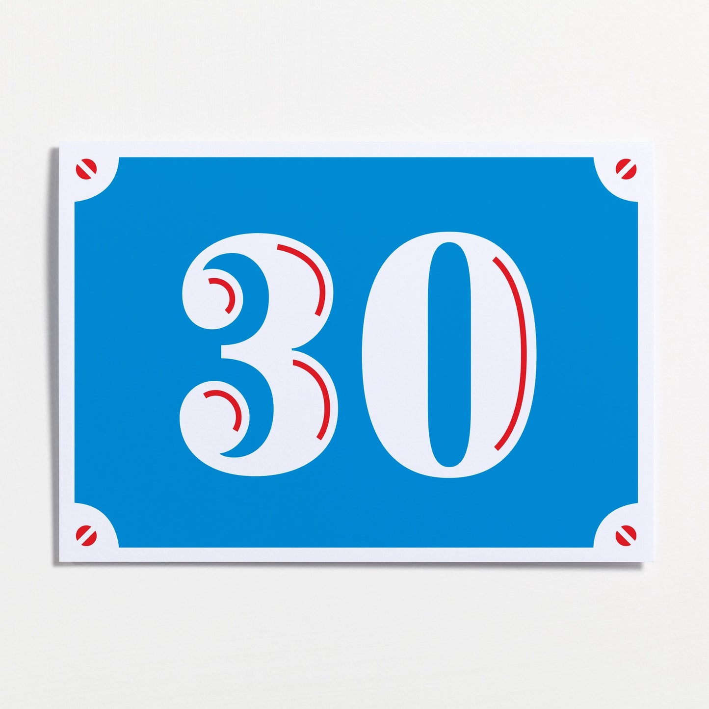 Nice Number Greetings Card - 30