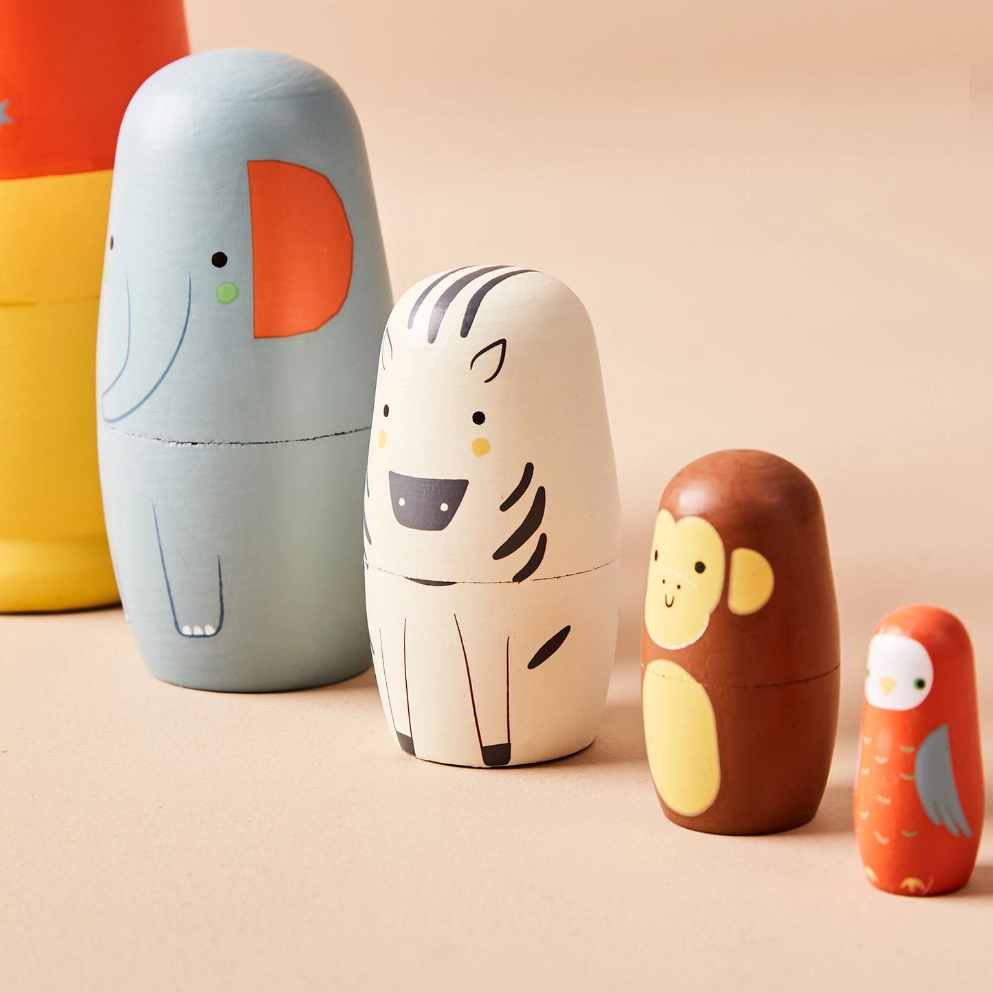 Just Bee Kids Safari Wooden Nesting Dolls