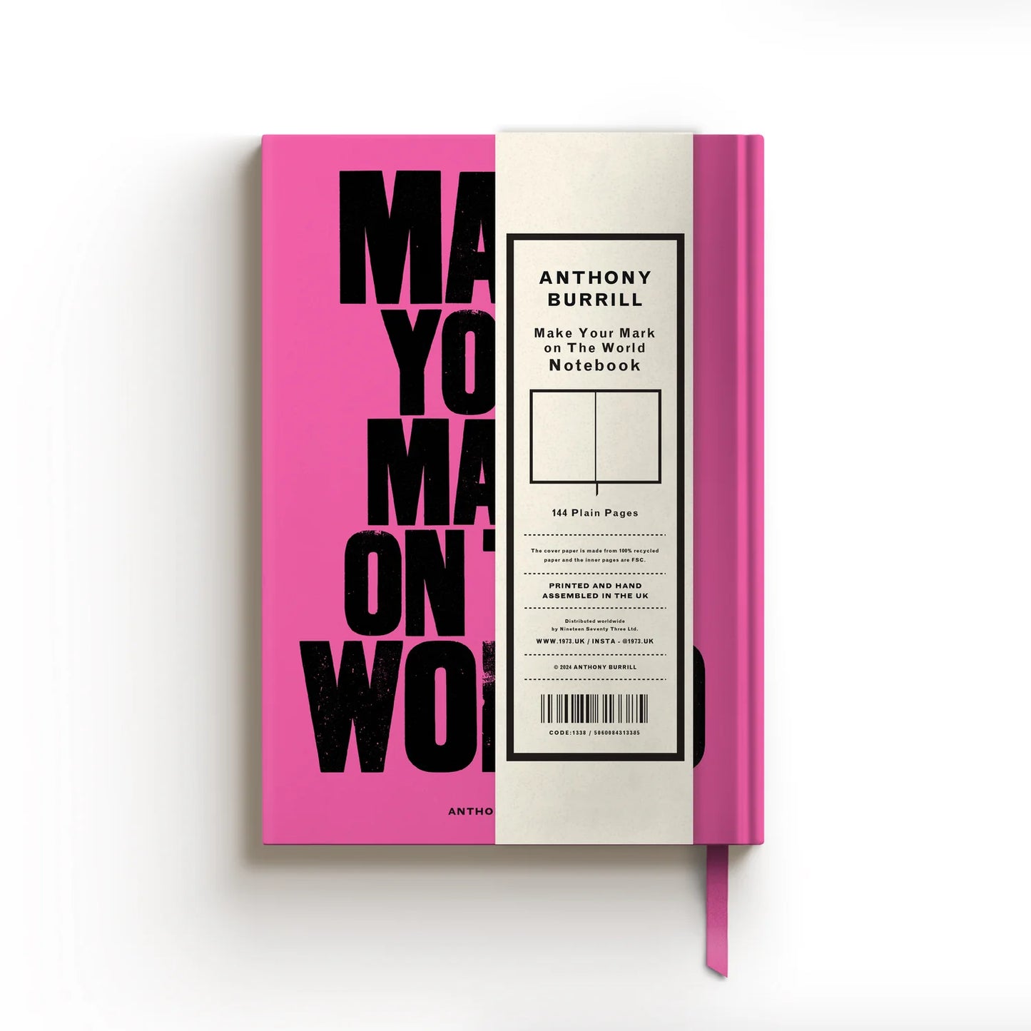 Make Your Mark on the World A5 Plain Notebook
