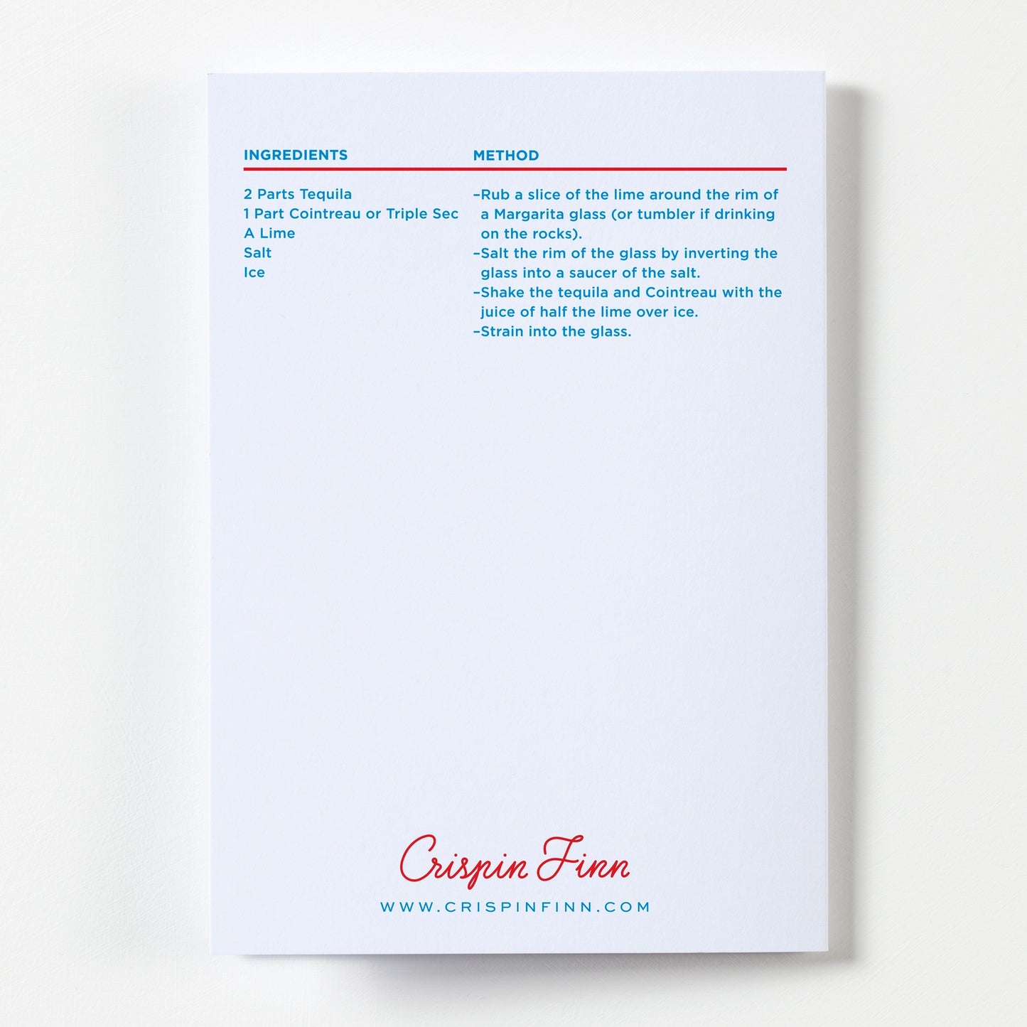 Margarita Cocktail Recipe Greetings Card