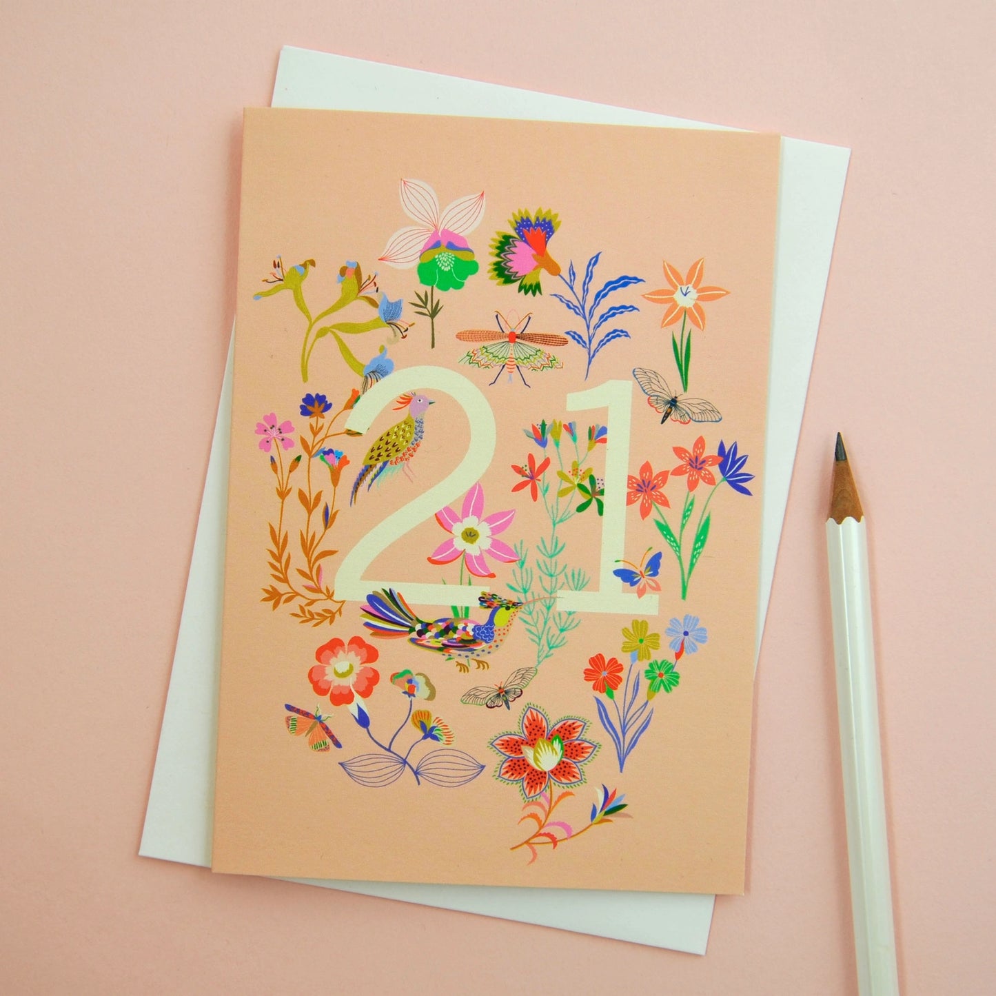 21st Birthday Number Greetings Card