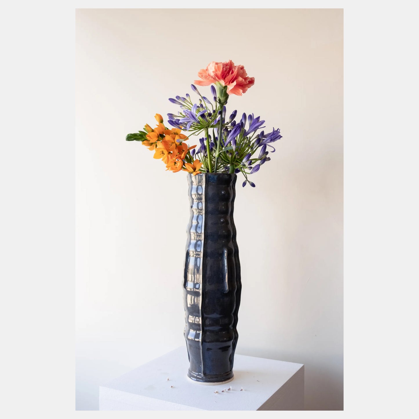 Tall Ribbed Vase #21-002