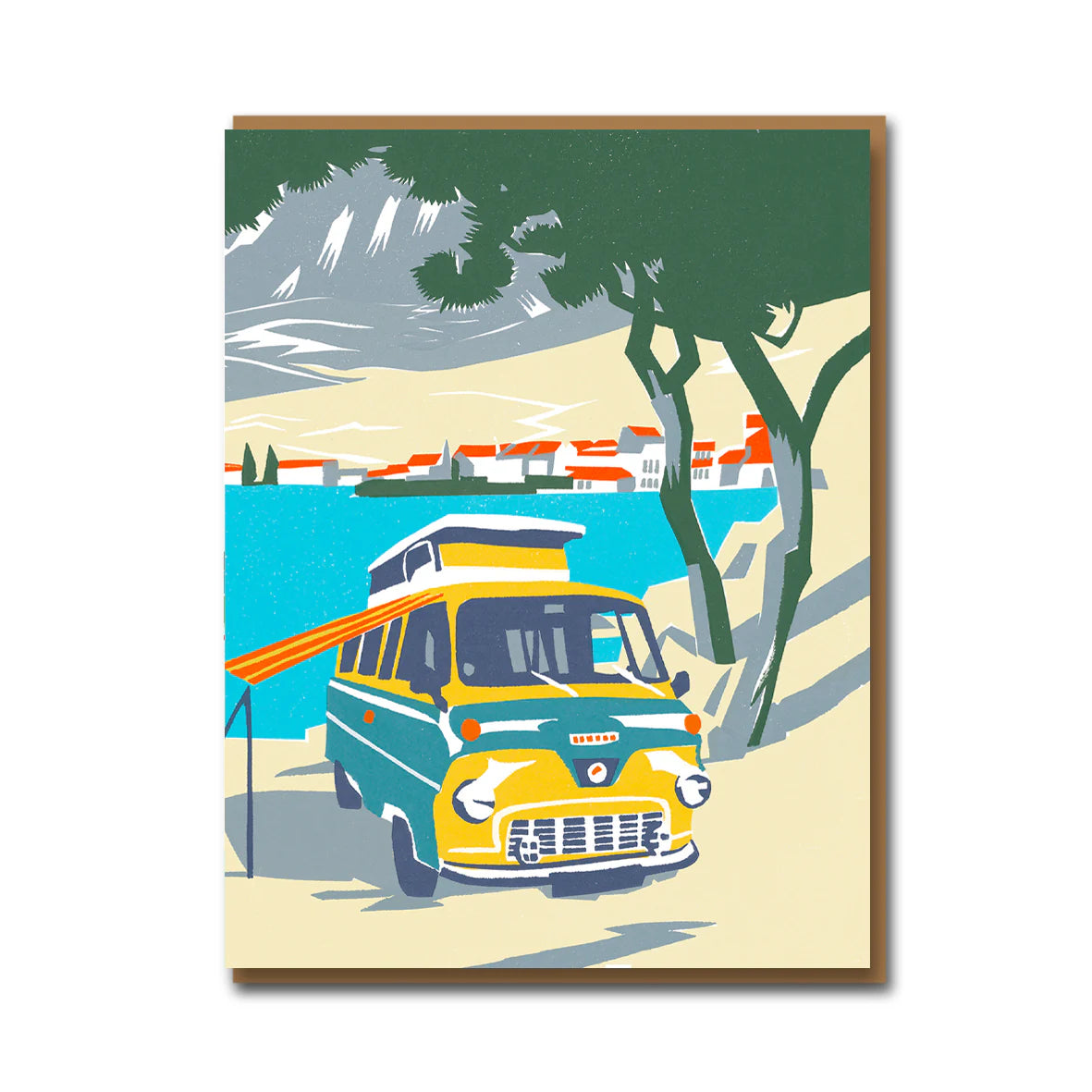 Beach Camper Van Greetings Card