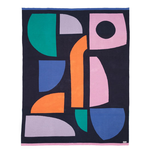 Cotton Knit Throw Blanket: Bruten Bright