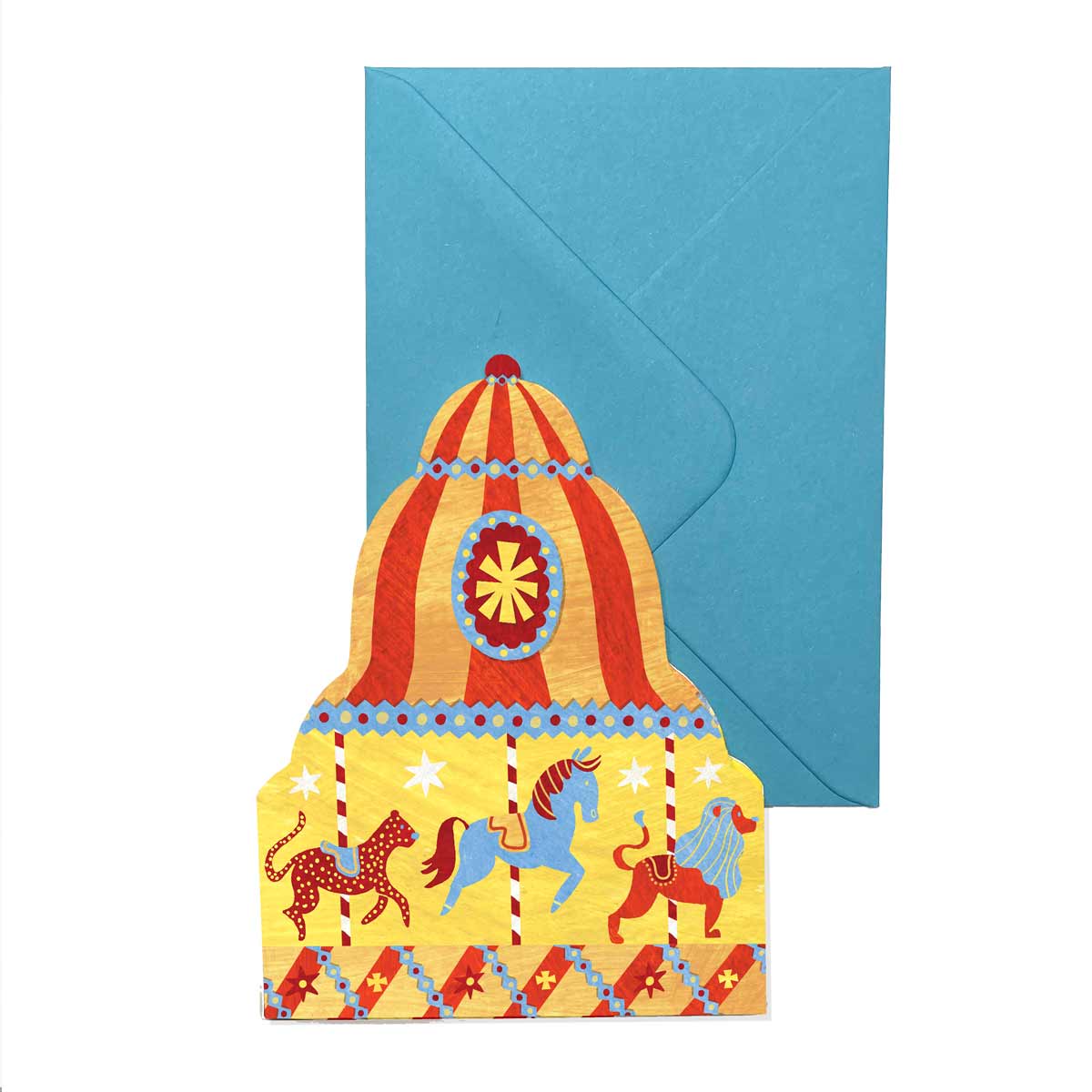 Carousel Shaped Greetings Card