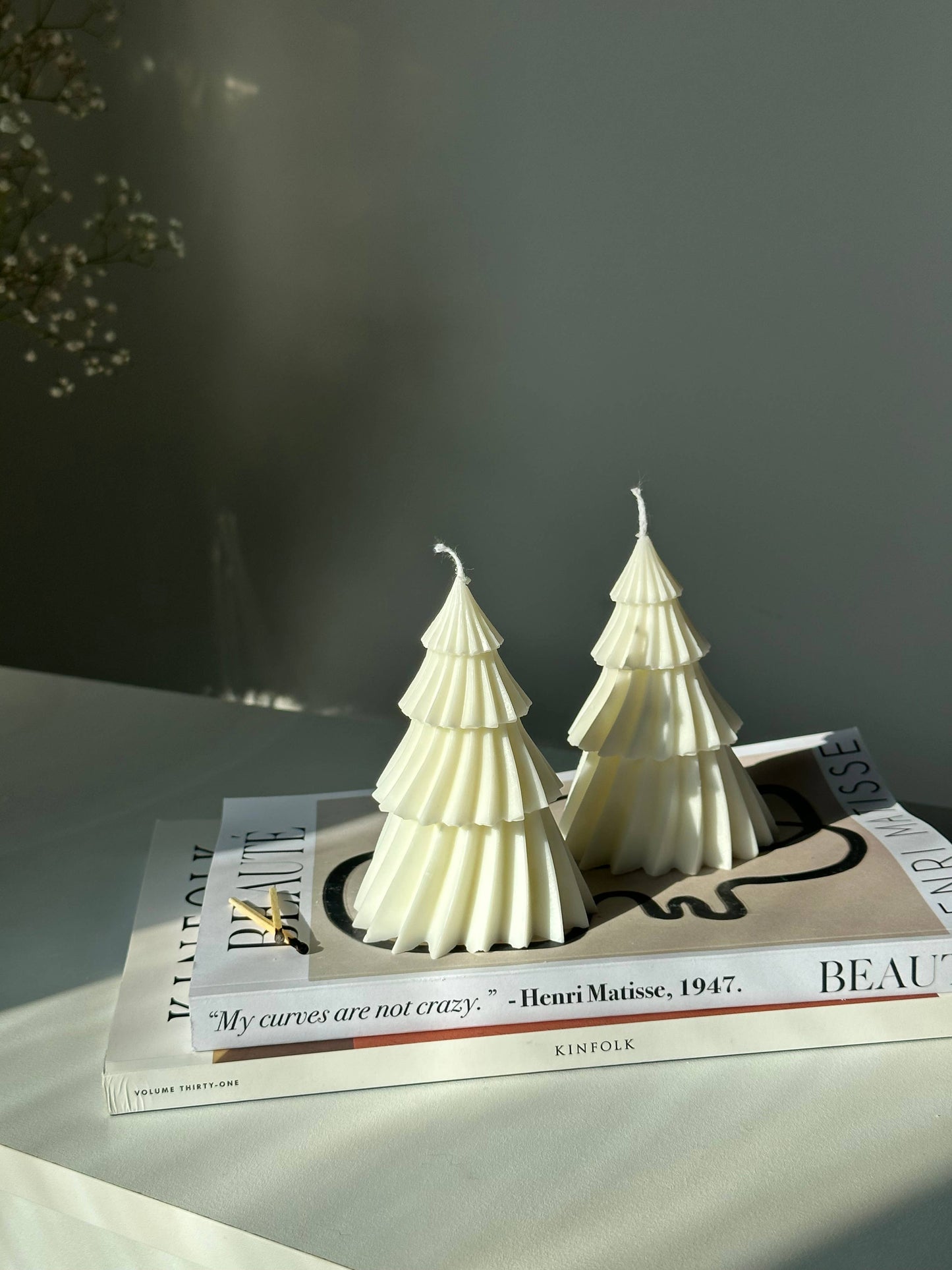 Christmas Tree Candle in Mint