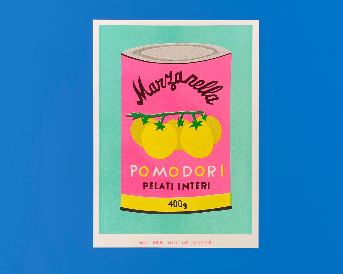 A Can of Pomodori Risograph Mini Print