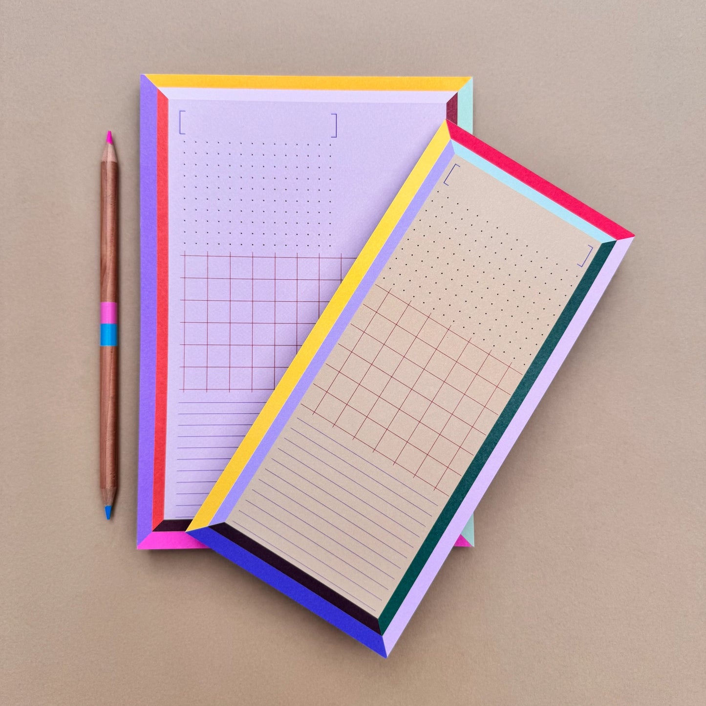 Frame Grid Dots Lined A5 Notepad