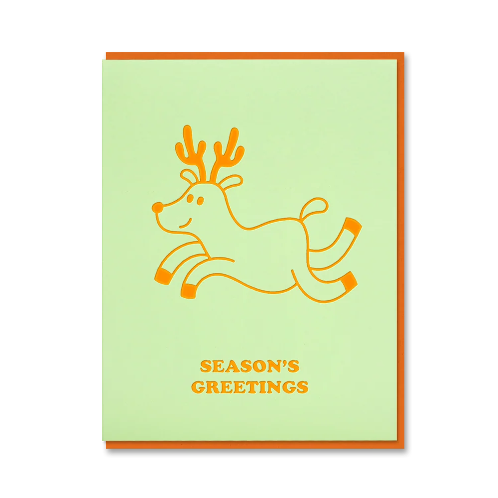Reindeer Season's Greetings Card