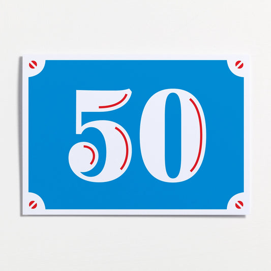 Nice Number Greetings Card - 50