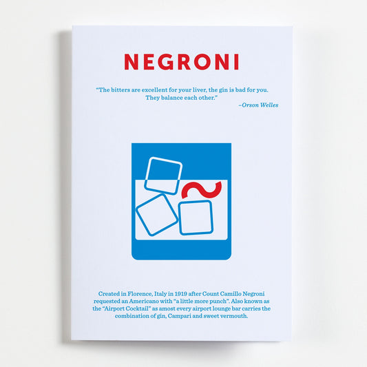 Negroni Cocktail Recipe Greetings Card