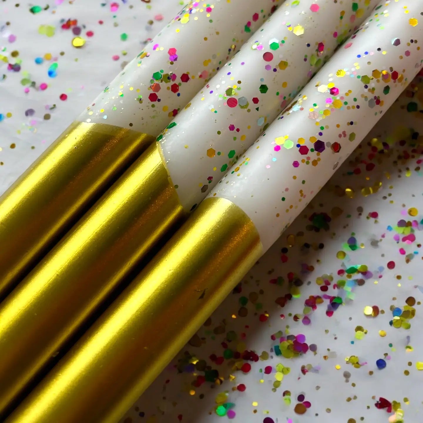 Funfetti - Dip Dye Dinner Candle Trio