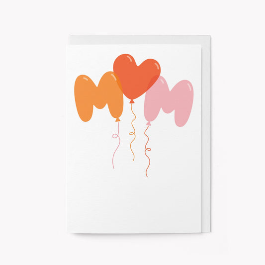 Mum Balloon - Greeting Card