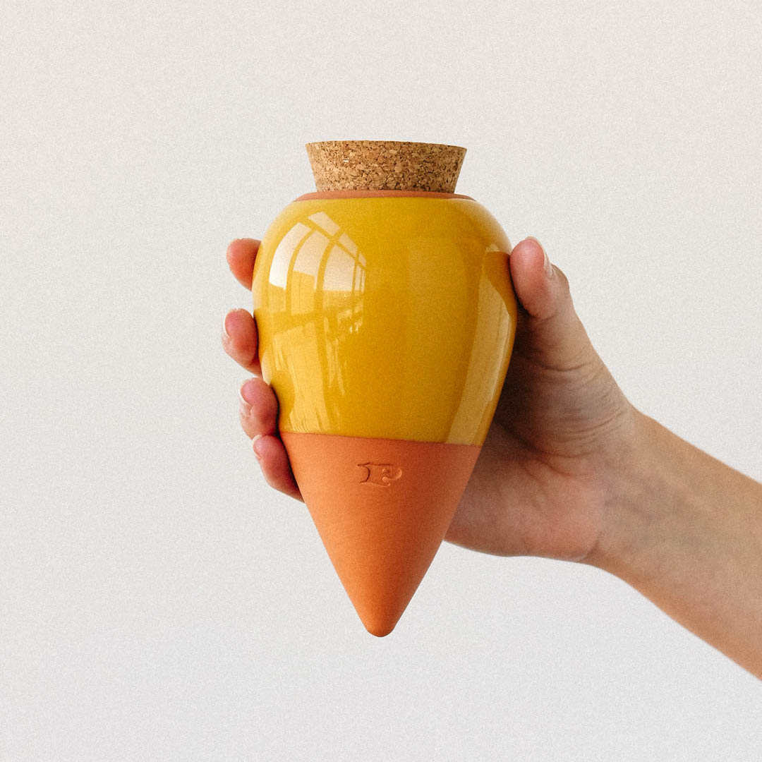 Olla - Mustard Yellow - Self watering for plants.