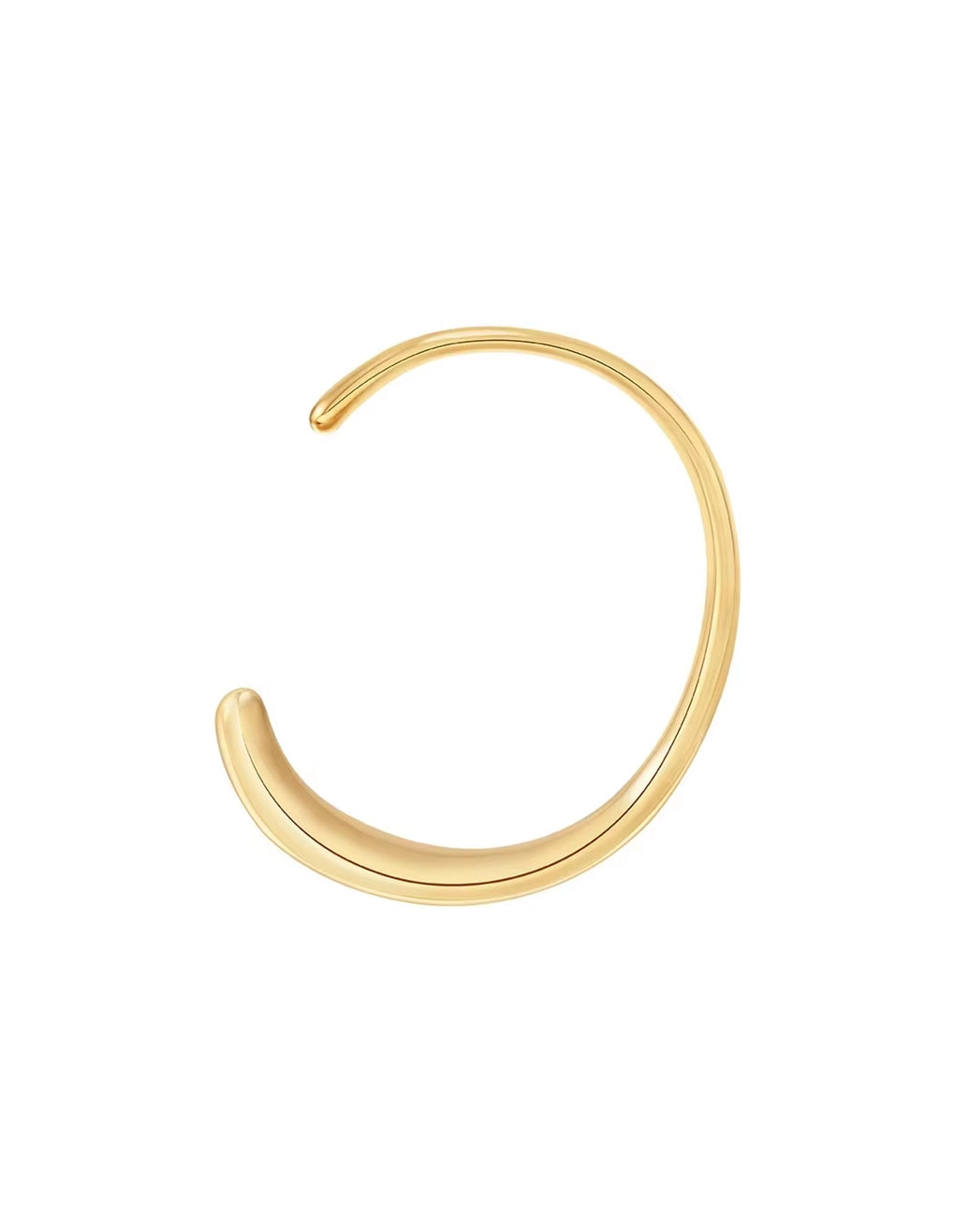 Bold Fluid Cuff Bangle in Silver