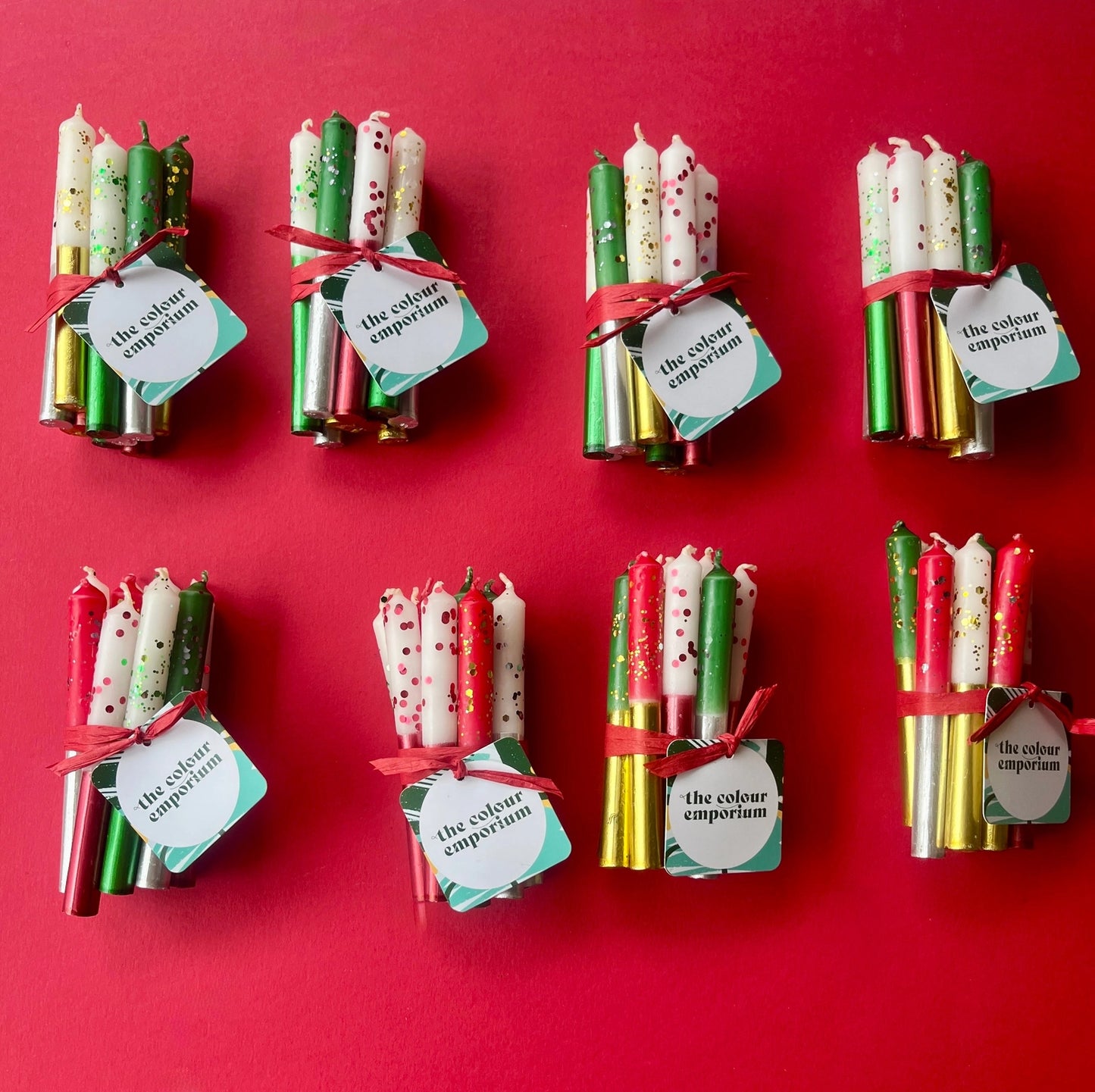 Mini Christmas Candles - bundle of 10