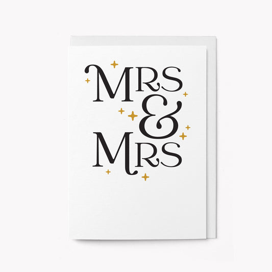 Mrs & Mrs Wedding Card