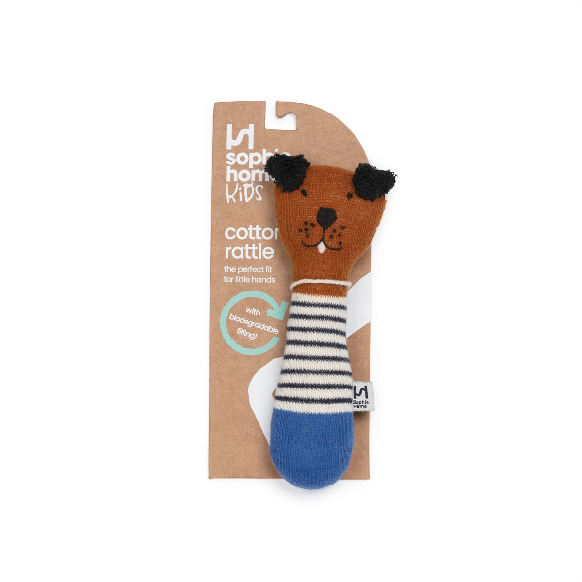 Cobalt Dog Baby Rattle Toy