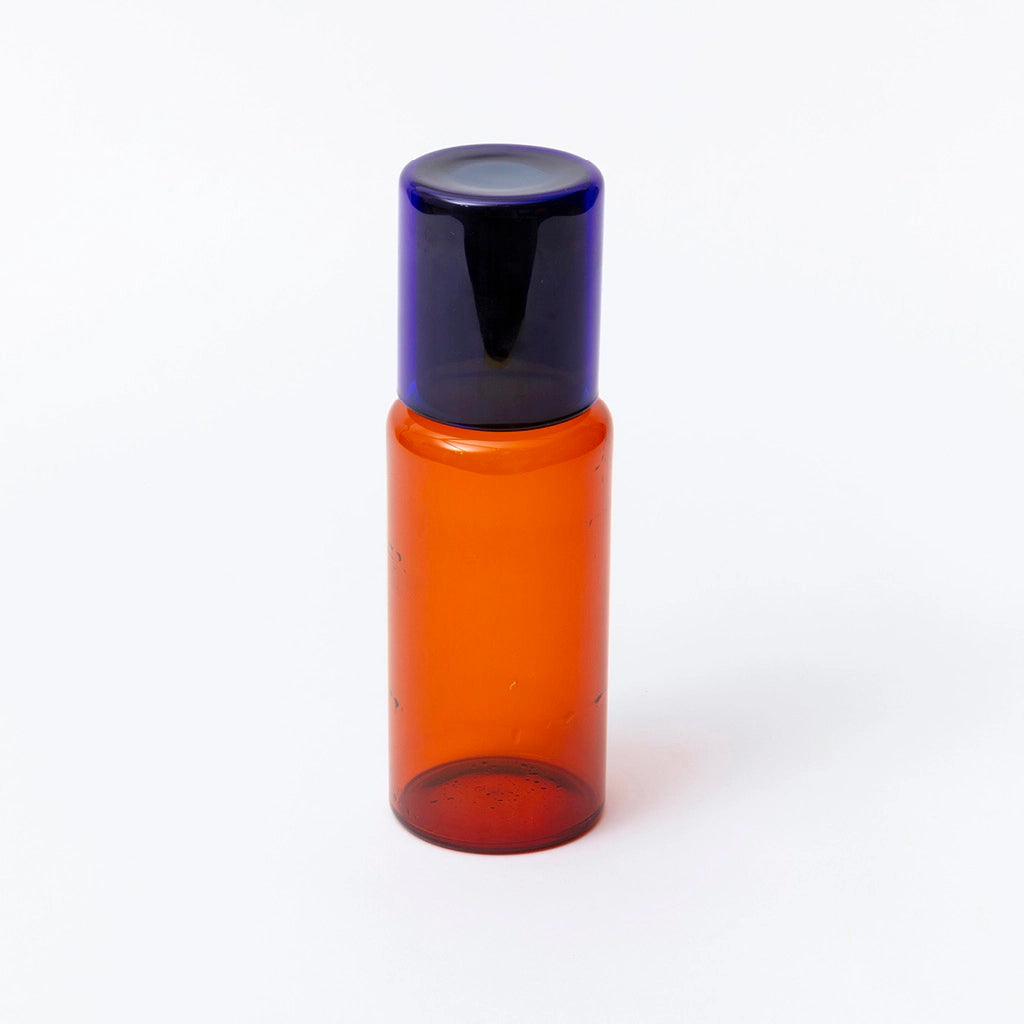 Duo Tone Glass Carafe - Amber & Cobalt
