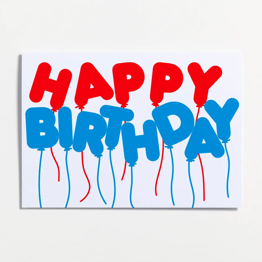 Birthday Balloons Greetings Card