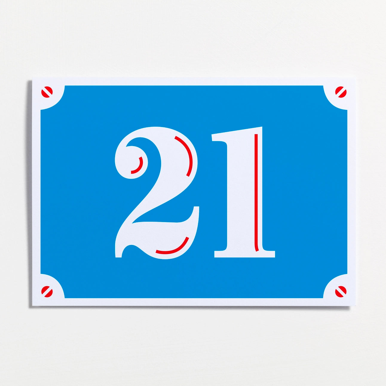 Nice Number Greetings Card - 21