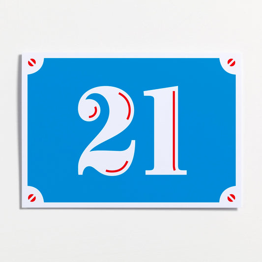 Nice Number Greetings Card - 21
