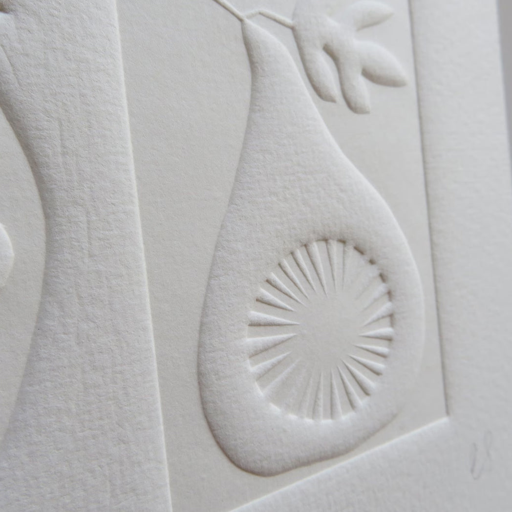 Fruit and Veg Embossed Print