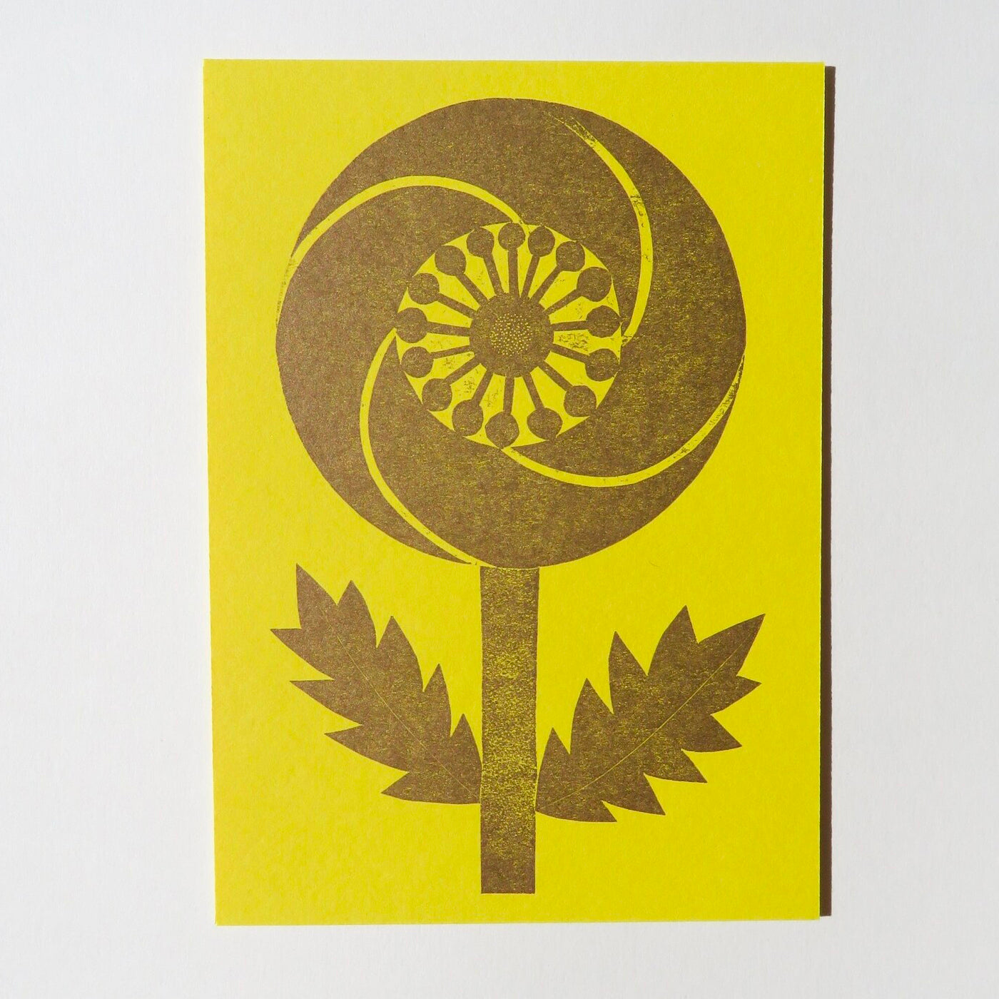 Gold Poppy Collagraph Print