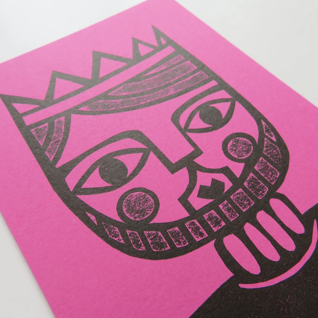 King Collagraph Print