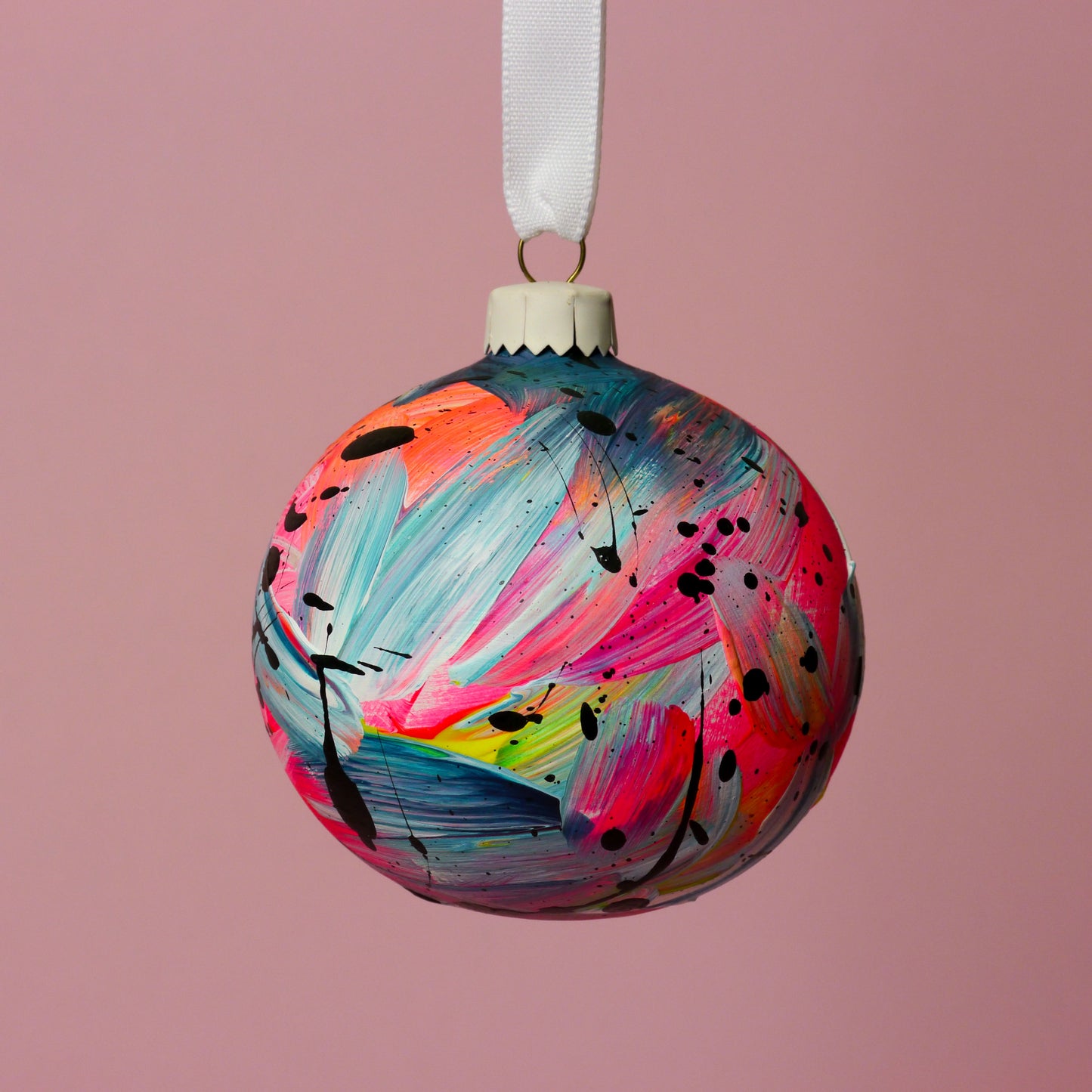 Hand Painted Bauble in Mix Brights