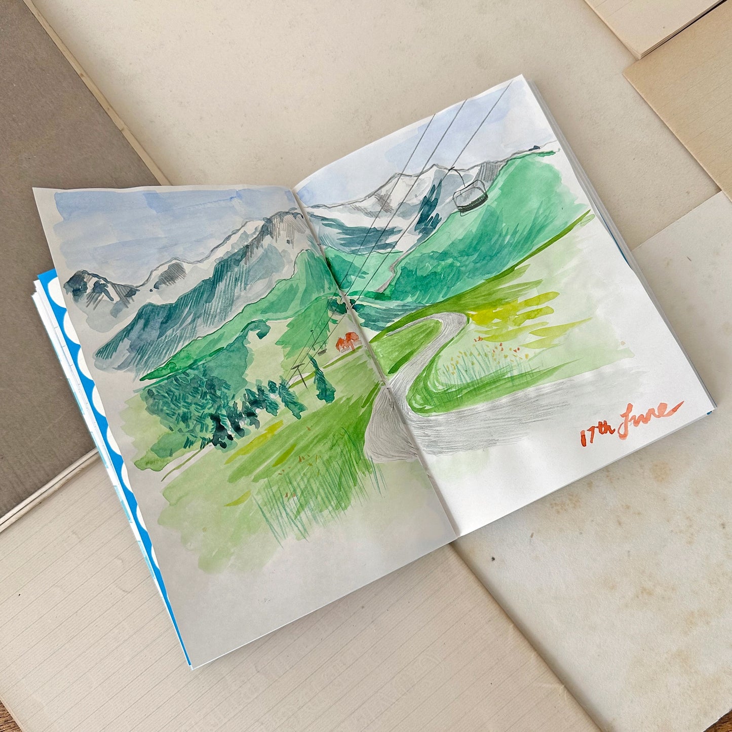 Cycling Journal with Vintage Style Recycled Papers