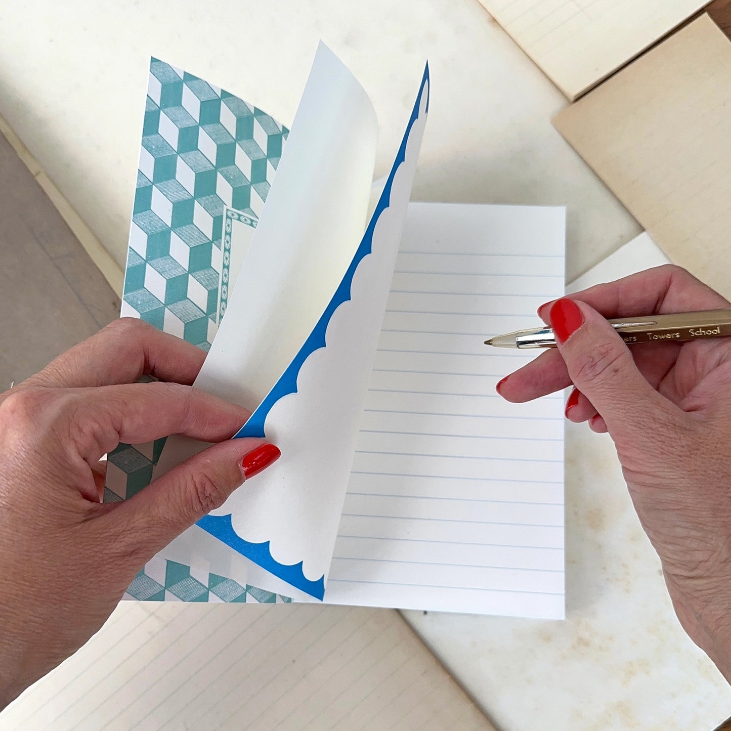 Cycling Journal with Vintage Style Recycled Papers