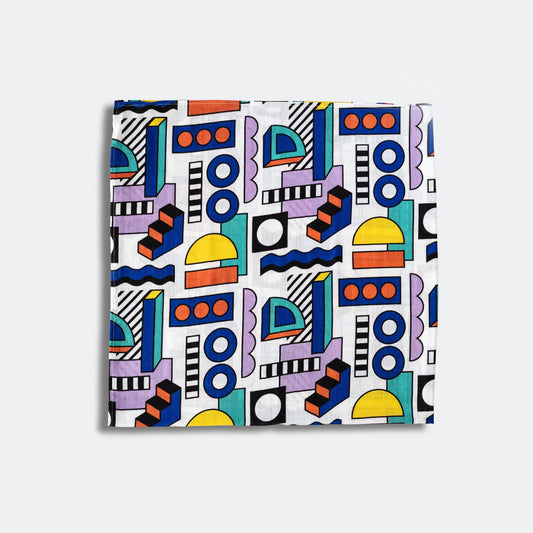 Camille Walala Studio 'Shapes' Muslin - XL Sensory Muslin Square