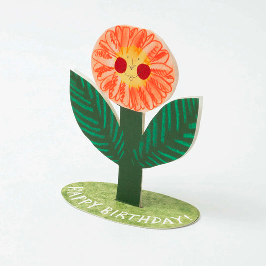Happy Birthday Flower Stand-Up Card