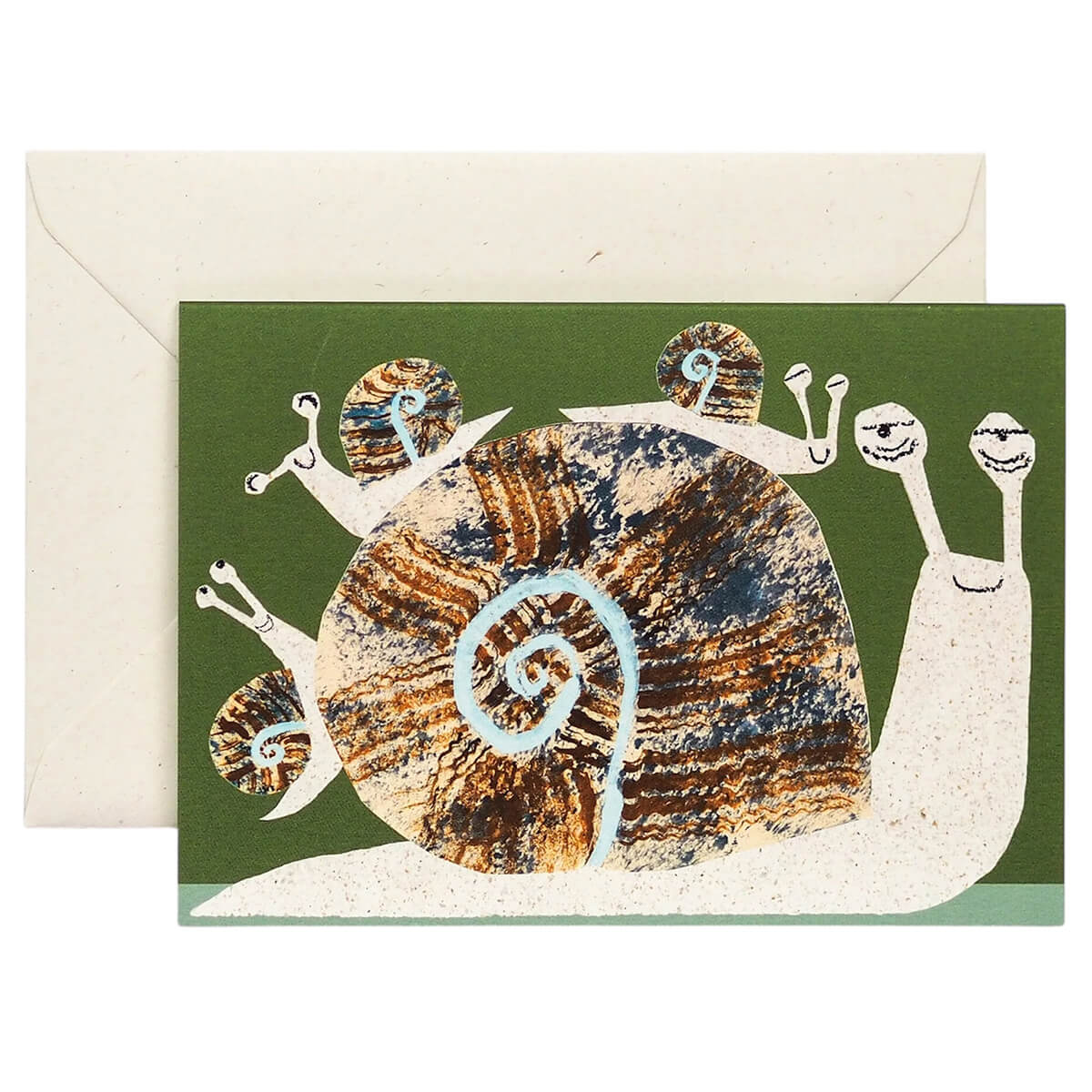 Snail Family Greetings Card