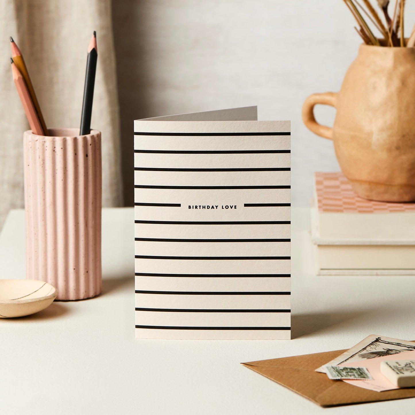 Stripes Birthday Love Card