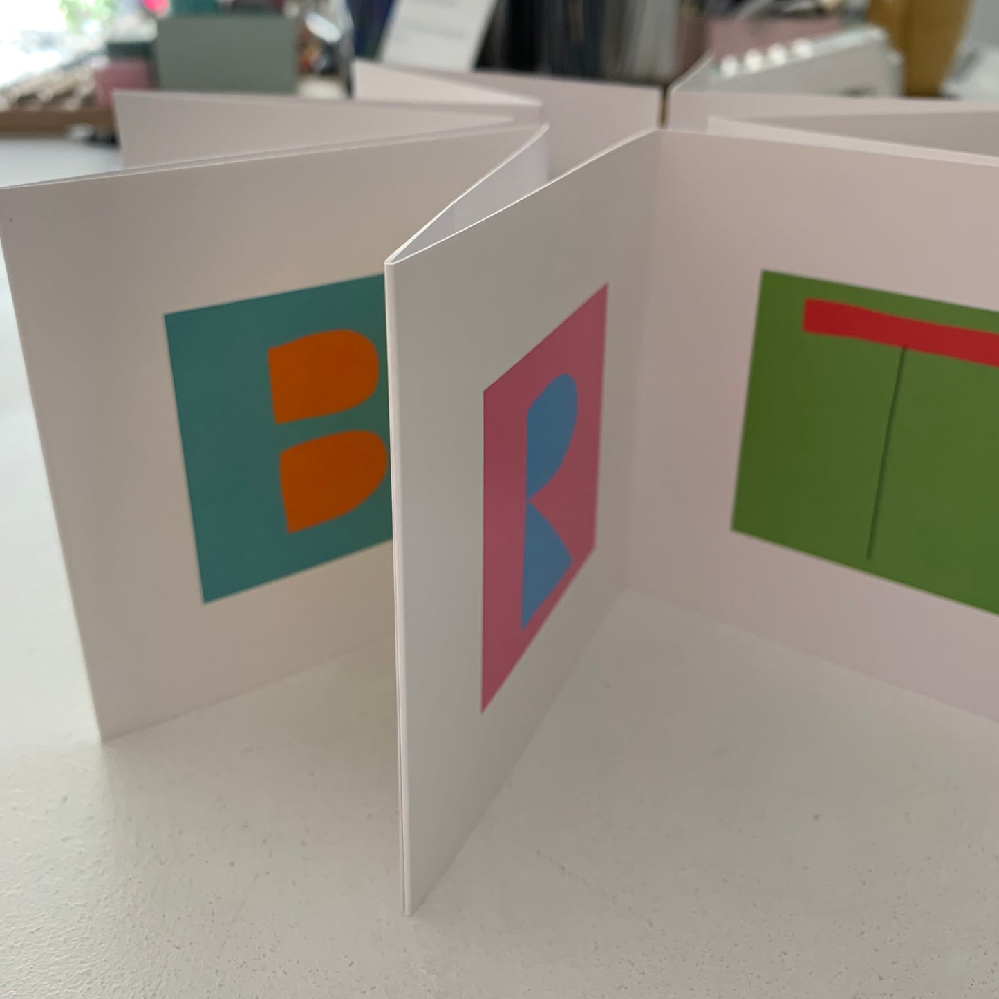 Concertina Happy Birthday Print
