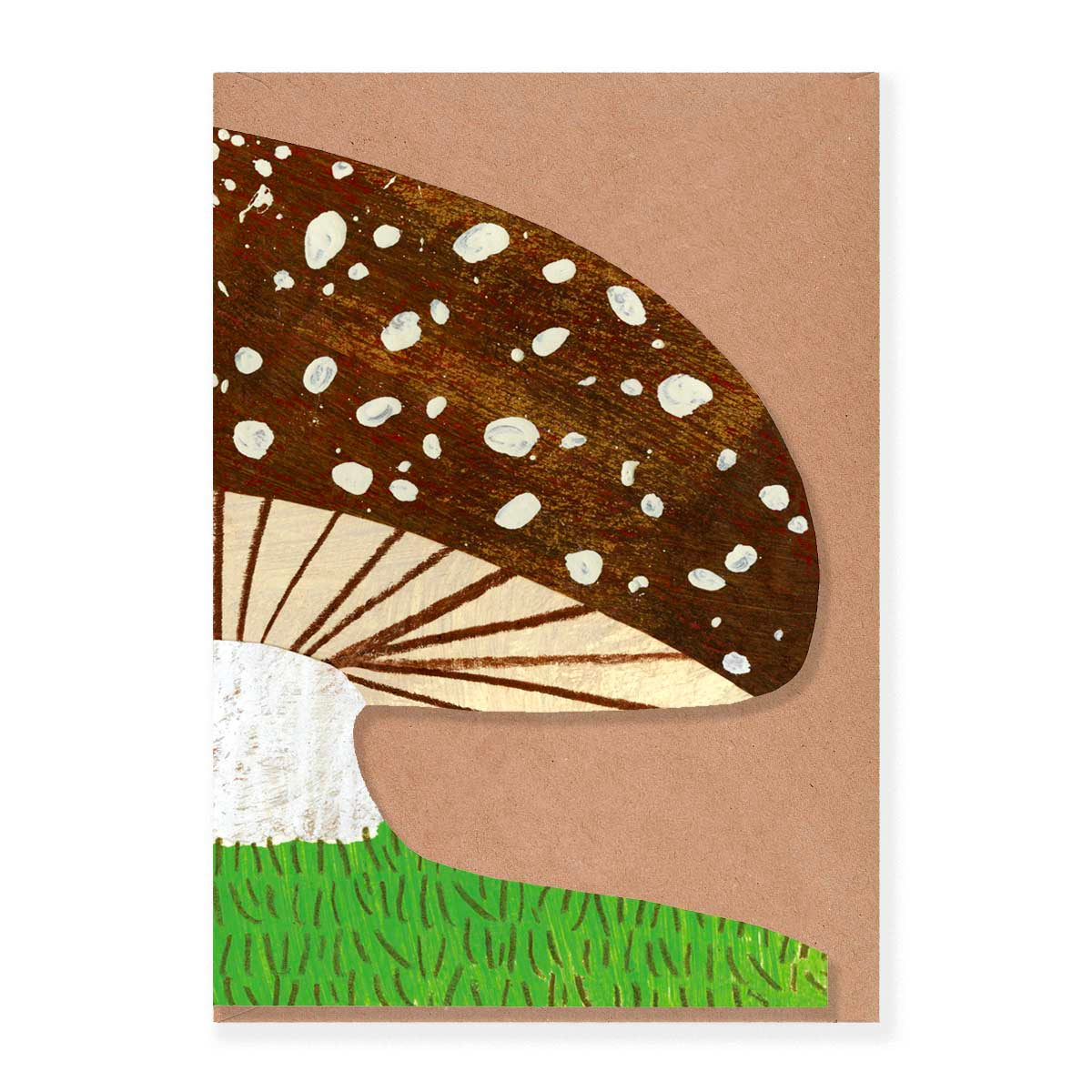 Brown Mushroom Card