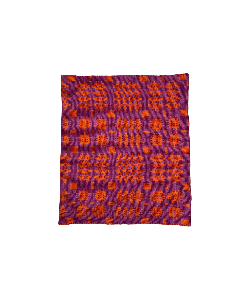 Carthen Merino Tube Scarf - Violet/Pumpkin
