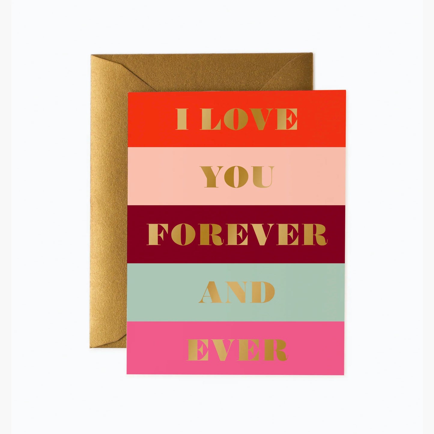 I Love You Forever Block Card