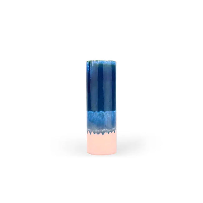Cylinder Vase in Blue & Pink