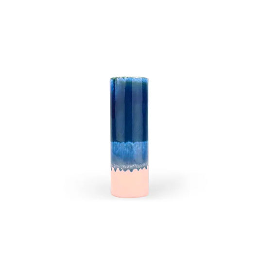 Cylinder Vase in Blue & Pink