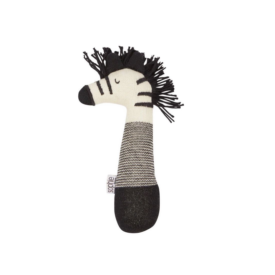 Zebra Stripe Baby Rattle Toy