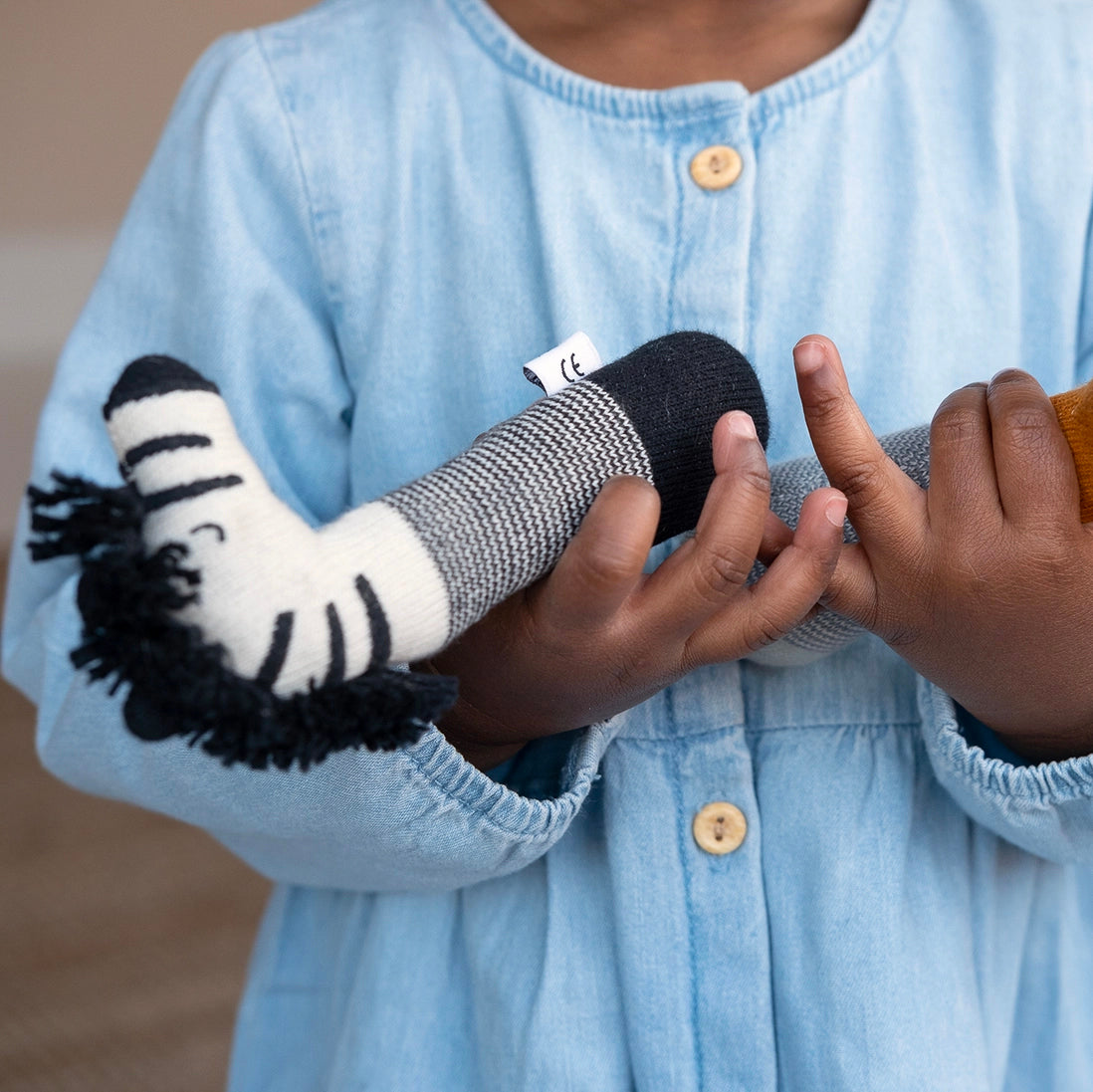 Zebra Stripe Baby Rattle Toy