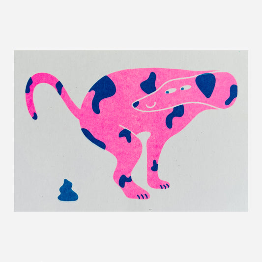 Dog Riso Greetings Card