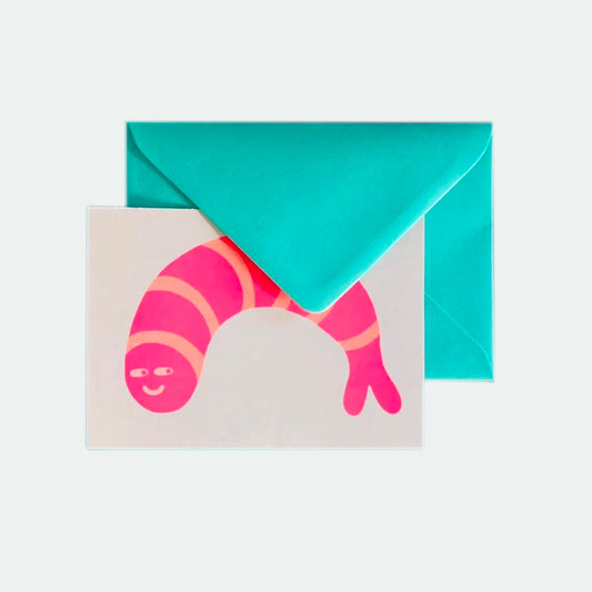 Prawn Riso Greetings Card
