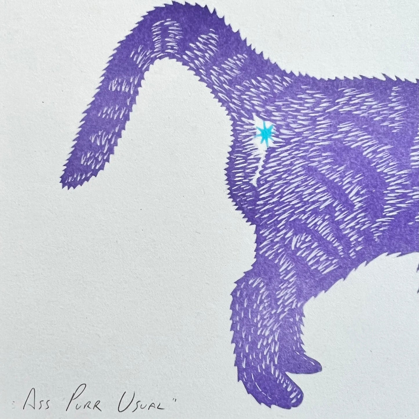 Ass Purr Usual Riso Print
