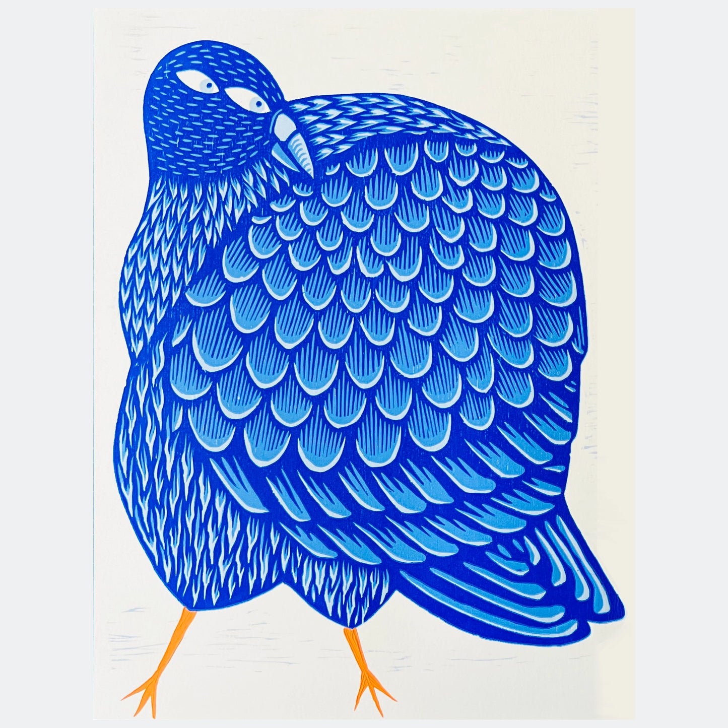 Pigeon Fancier Woodcut Print